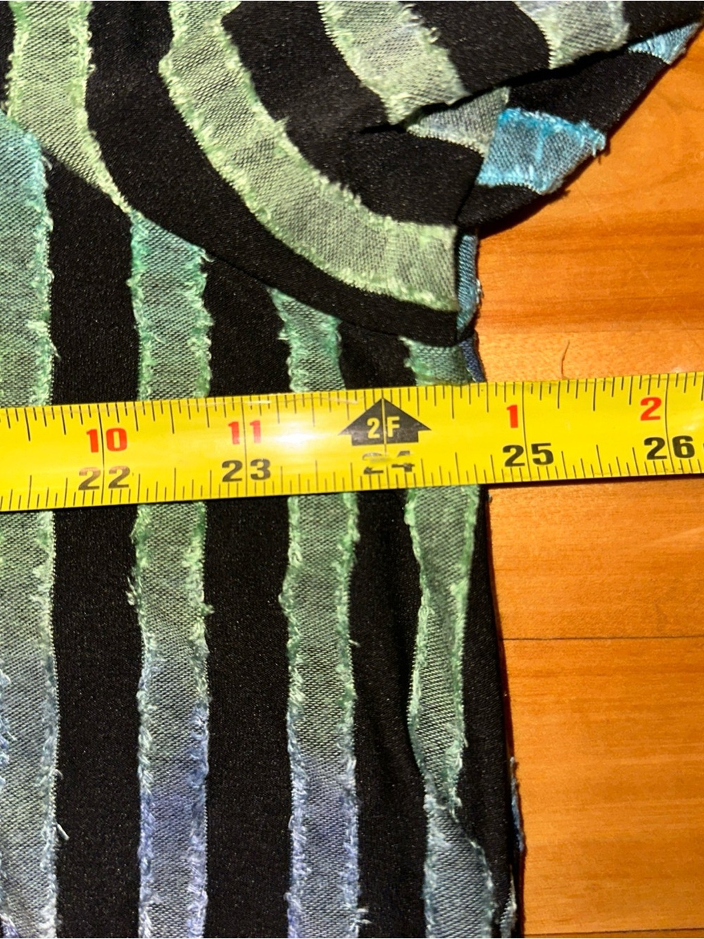 Calessa Womens XL Striped Tunic Button Front Blue Green Purple Lagenlook Artsy - Picture 8 of 11